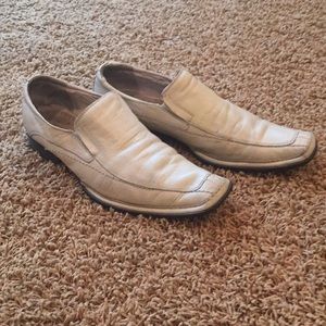 Cream men’s slip ons